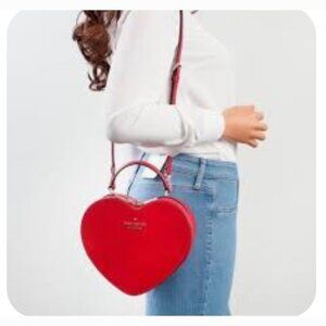KATE SPADE NEW YORK LOVE SHACK CHERRY RED HEART CROSSBODY